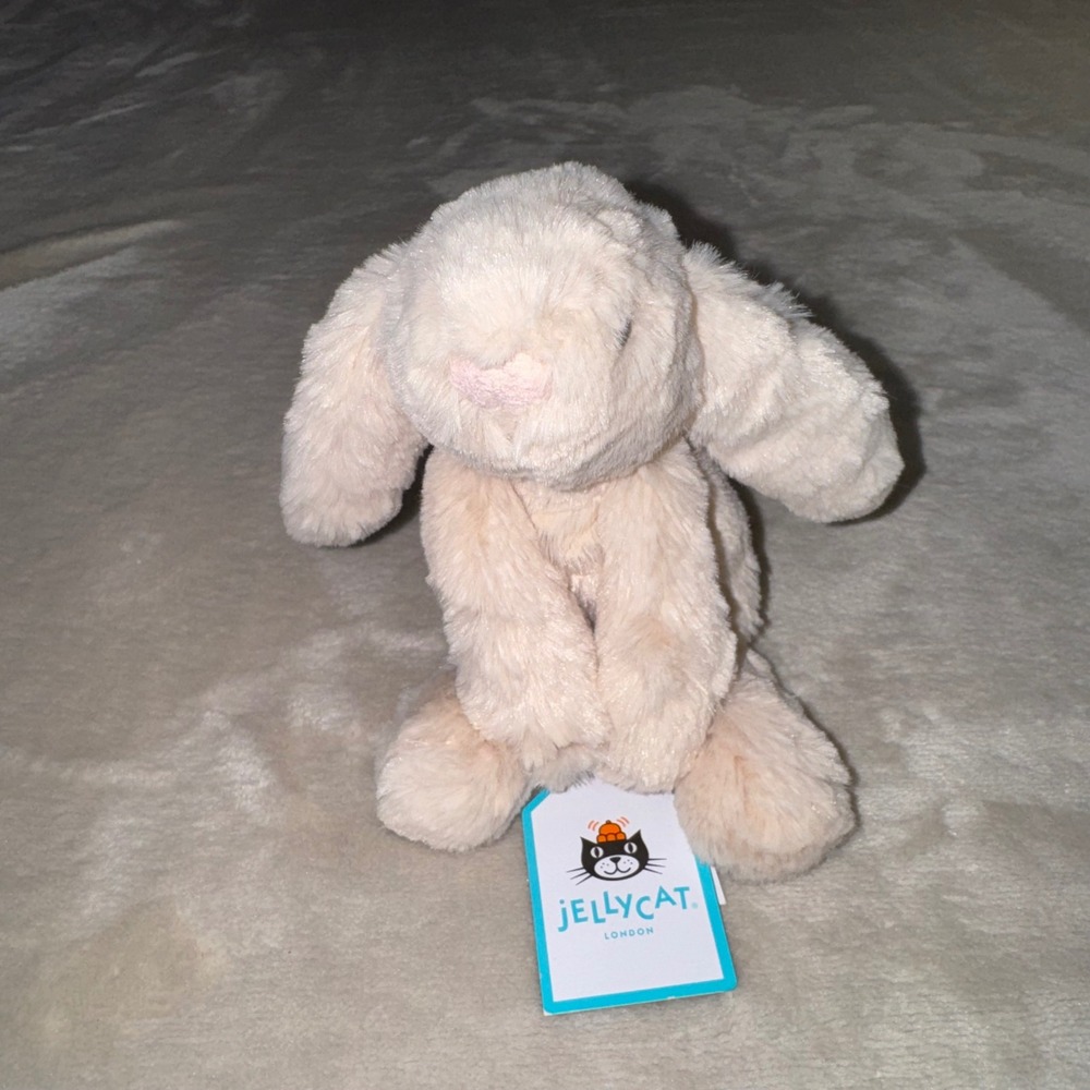 Jellycat Tiny Smudge Rabbit Oatmeal Beige Plush Stuffed Animal SMG6OB NWT